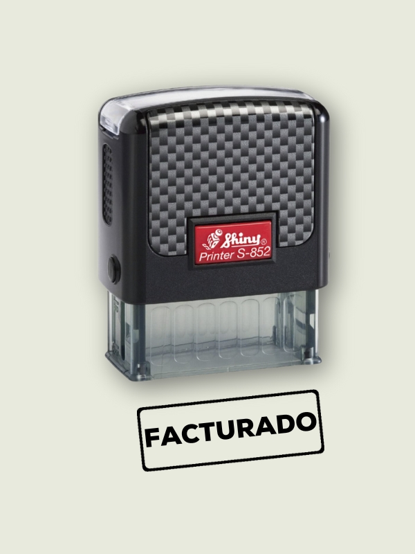 Sello de empresa con fórmula comercial "Facturado" Shiny Printer S-852